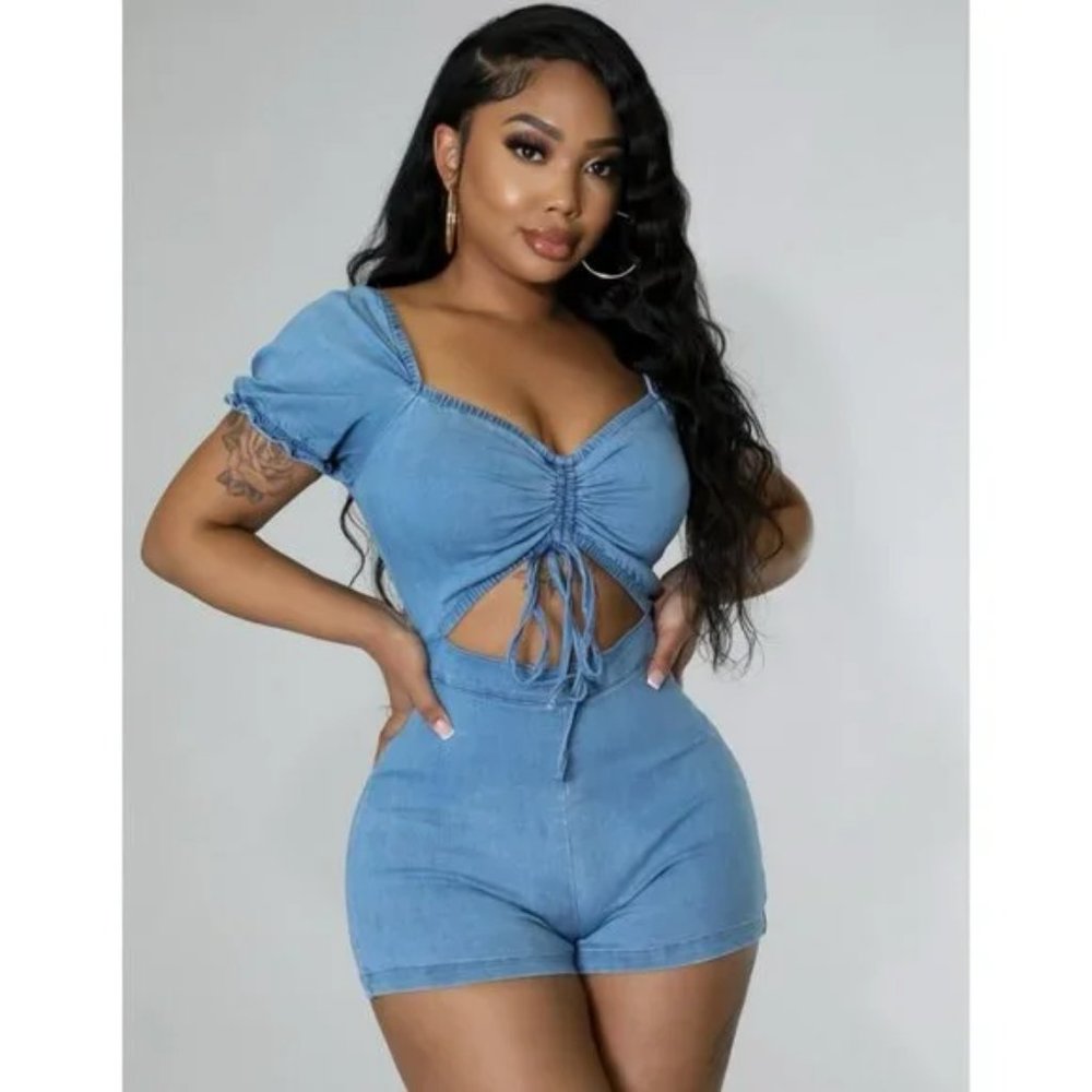 Stylish Blue Denim Jumpsuit